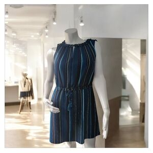 Joe Fresh Blue and Yellow Striped Mini Dress